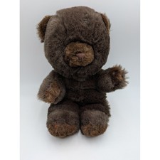 America Wego Teddy Bear Dark Brown Vintage Shaggy Plush Stuffed Animal 15 Inch