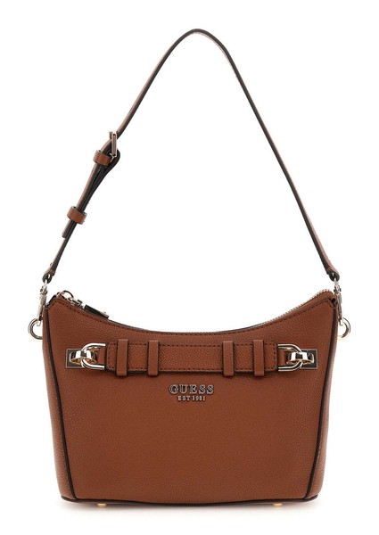 Guess Gregoria Top Zip Shoulder Bag UmhäNgetasche Tasche Cognac Braun Neu-image