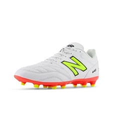 New Balance Men's 442 Team FG V2 Soccer Shoe, White/Energy Red/Hi-Lite, 7 M