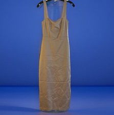 Abercrombie & Fitch Sculpting Stretch Satin Midi Dress XST Pearl Color NWOT