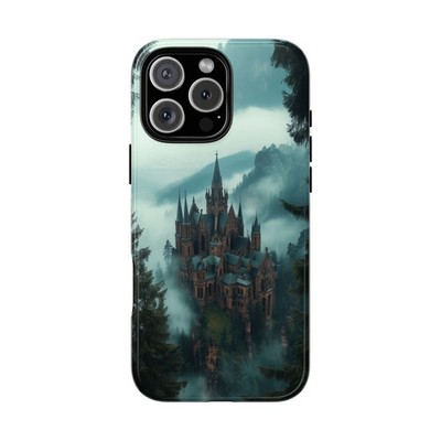 Mystical Foggy Gothic Castle Mountain Tough Case For iPhone 17 16 15 14 13 12