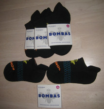  4 Pairs Bombas Black Ankle Socks XS Fits Kid Sizes 1-6  Unisex 5-6.5 NWT