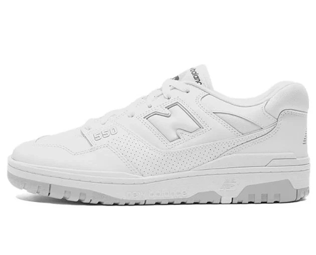 New Balance 550 BB550PB1 White Grey Leather Men\'s Sneaker Size 9 NWOB New Balance 550 White Grey | BB550PB1 | Laced main image 2