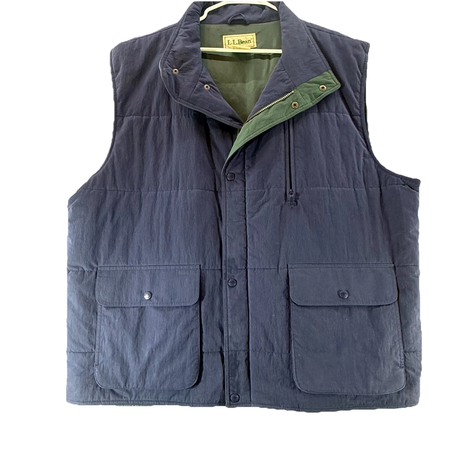 L.L.Bean Men’s XXL Tall Blue Thinsulate Quilted Insulated Vest Made in Thailand