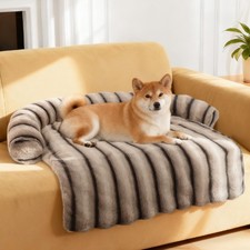 Large Dog Couch Bed, Fluffy Washable Couch Protector for Dogs with Removable ...