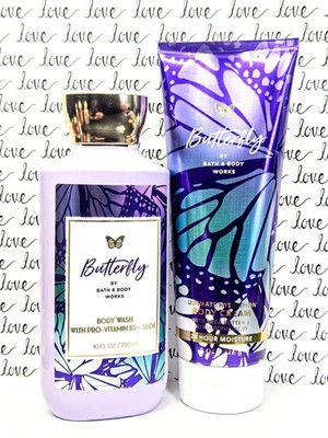 New Bath & Body Works Body Wash & Body Cream~ Butterfly
