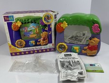 Vintage Disney Winnie the Pooh Scrolling Screen Musical Crib Baby Toy READ 
