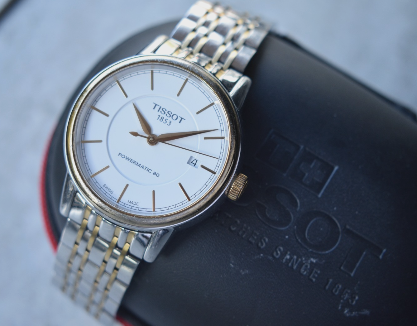 Tissot Carson Powermatic 80 Two Tone Men's Watch White Automatic T0854072201100