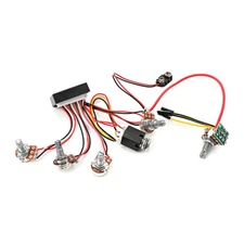 Pre-wired 3 Band Active or Passive Electric Bass EQ Equalizer Preamp Circuit