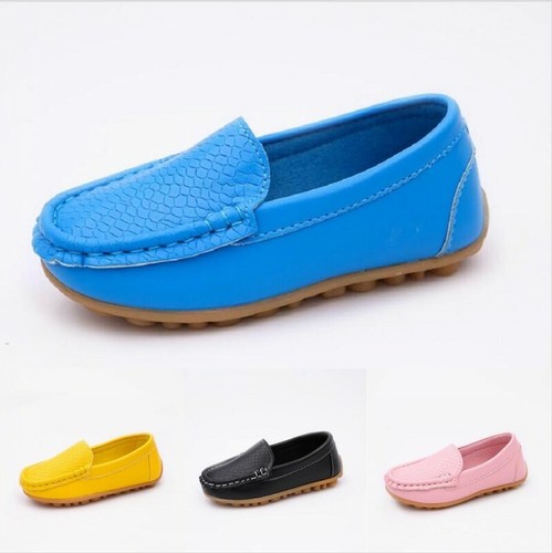 Unisex Kids Boys Girls Slip On Loafers Oxford Flats Toddler Casual Boat Shoes SZ