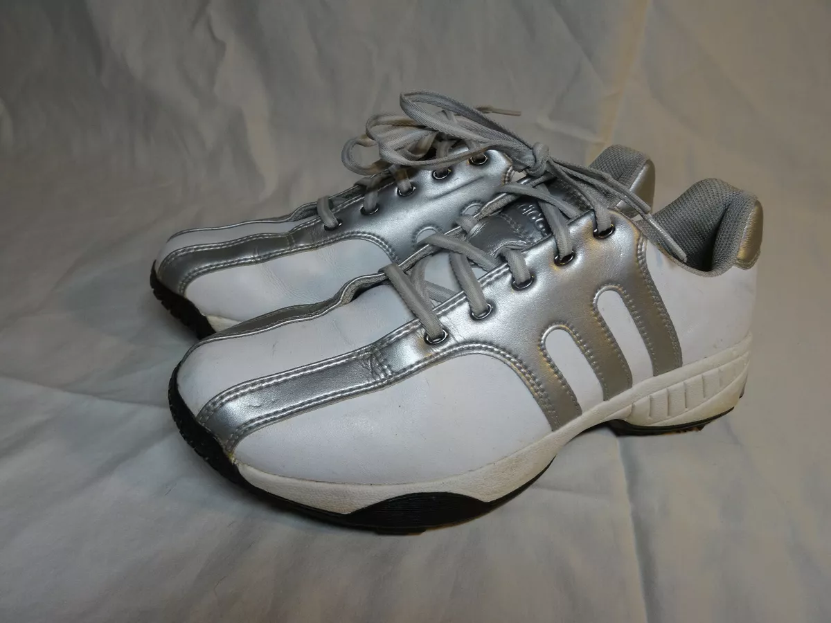 Adidas AdiPrene White Silver Golf Shoes Size 8.5 791003 Torsion System