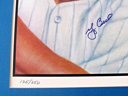 YOGI BERRA MVP WSC NEW YORK YANKEES HOF SIGNED AUTO GERRY DVORAK L/E LITHO JSA - Picture 3 of 3