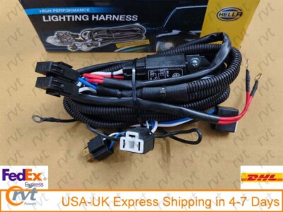Hella Universal H4 Headlamp Wiring Harness With Relay System 130/100W