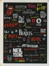 ROCK BAND LOGO Sticker 1A CLASSIC ROCK pop PUNK metal 60s to 90s alternative 20