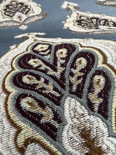 Vintage Motif Jacquard Fabric, 54" Wide, for Upholstery Window, Sold by the Yard - Picture 4 of 10
