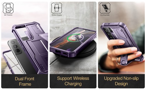 Funda Dexnor para Samsung Galaxy S22 5G Resistente Cubierta Resistente Soporte Incorporado - Imagen 61 de 64