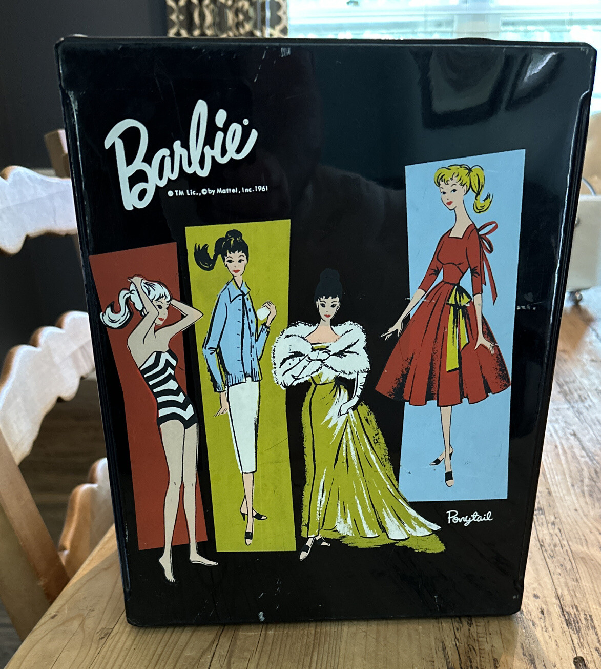 Vintage 1961 Barbie Doll Case with Lots Of Clothes and Doll With Ken Clothes