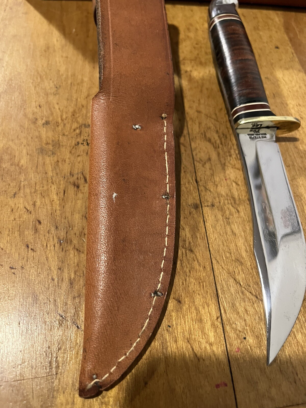 Vintage WESTERN USA L66 hunting knife w sheath , box Mint eBay