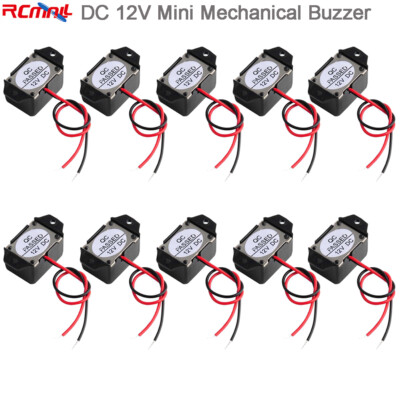 10pcs DC 12V Mini Mechanical Buzzer Alarm 75dB Electronic Constant Tone