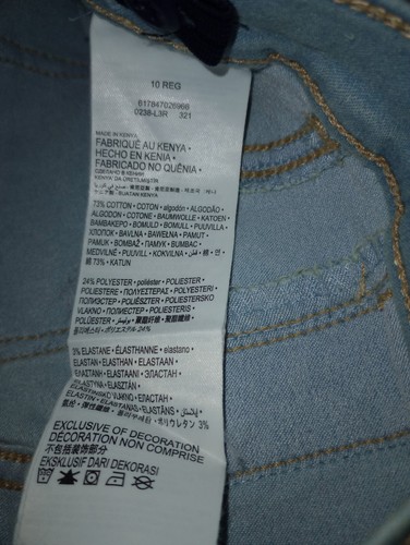 NWOT Girls Levi's Pull On Leggings Light Wash Regular 10 Stretch Pockets... - Picture 6 of 10