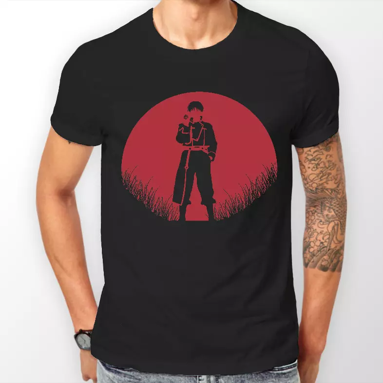 Fullmetal Alchemist Roy Mustang Name Anime T-Shirt by Anime Art