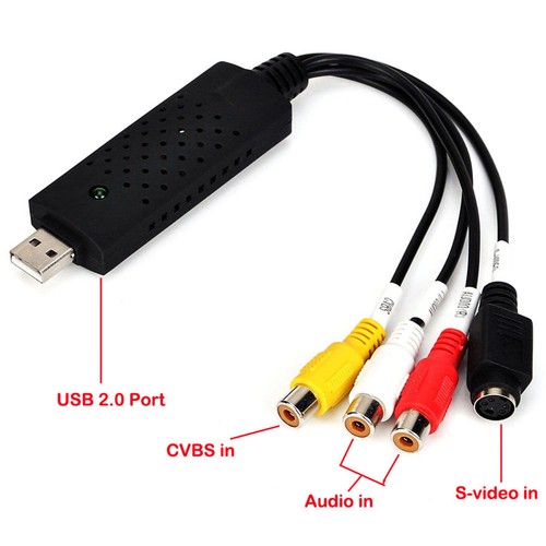 USB 2.0 Video Audio Capture Card Adapter VHS VCR TV to DVD Converter B - Picture 6 of 12