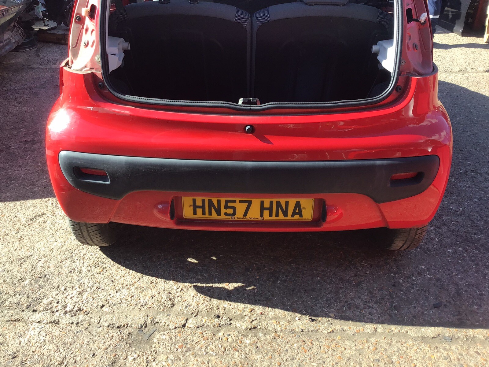 PEUGEOT 107 REAR BUMPER IN SCARLET RED PAINT CODE KJH 20052013 eBay