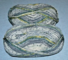 2 Skeins NWOT 10.8 oz ? HARRY POTTER OPAL SOCK Yarn Grey Yellow Green Speckled