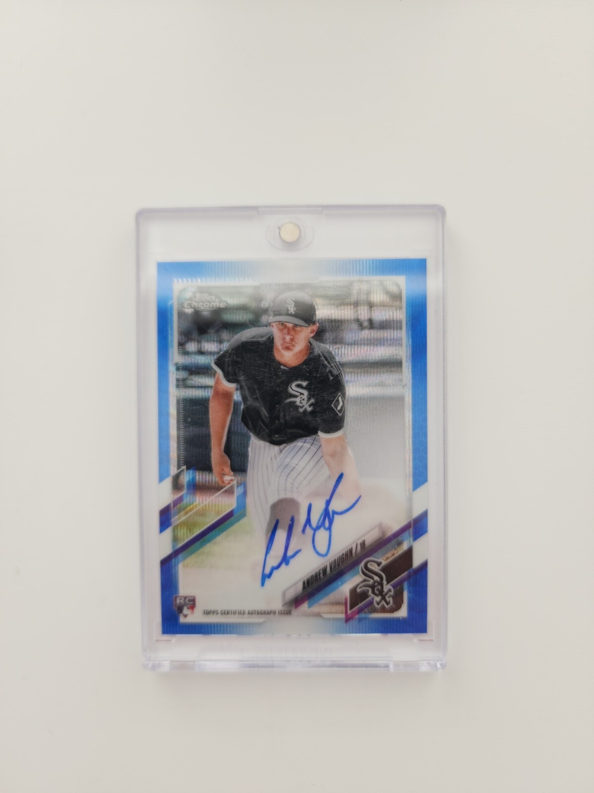 2021 Topps Chrome Blue Wave Refractor Auto 084/150 RC (Andrew Vaughn #RA-AVA)