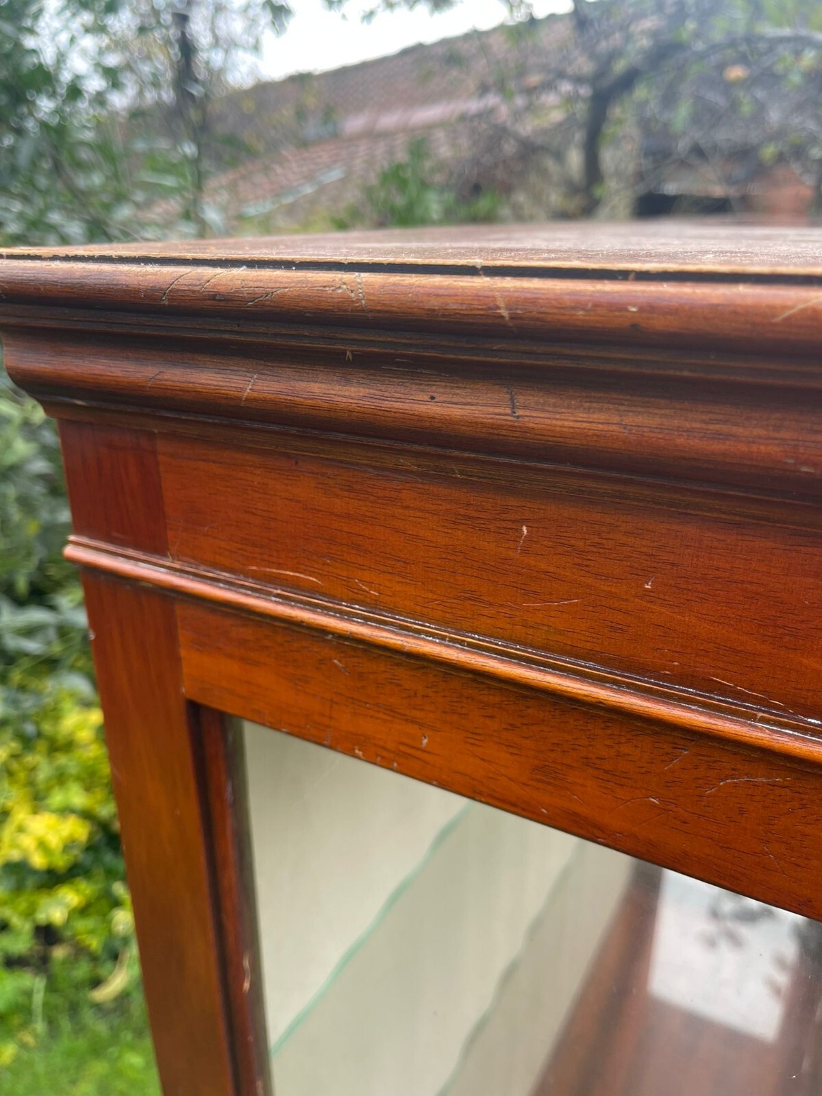 Antique Reproduction Mahogany Display China Keys Traditional