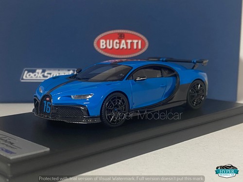 LOOKSMART 1/43 BUGATTI CHIRON PUR SPORT #16 2020 BLUE ART. LS520A - Picture 1 of 4