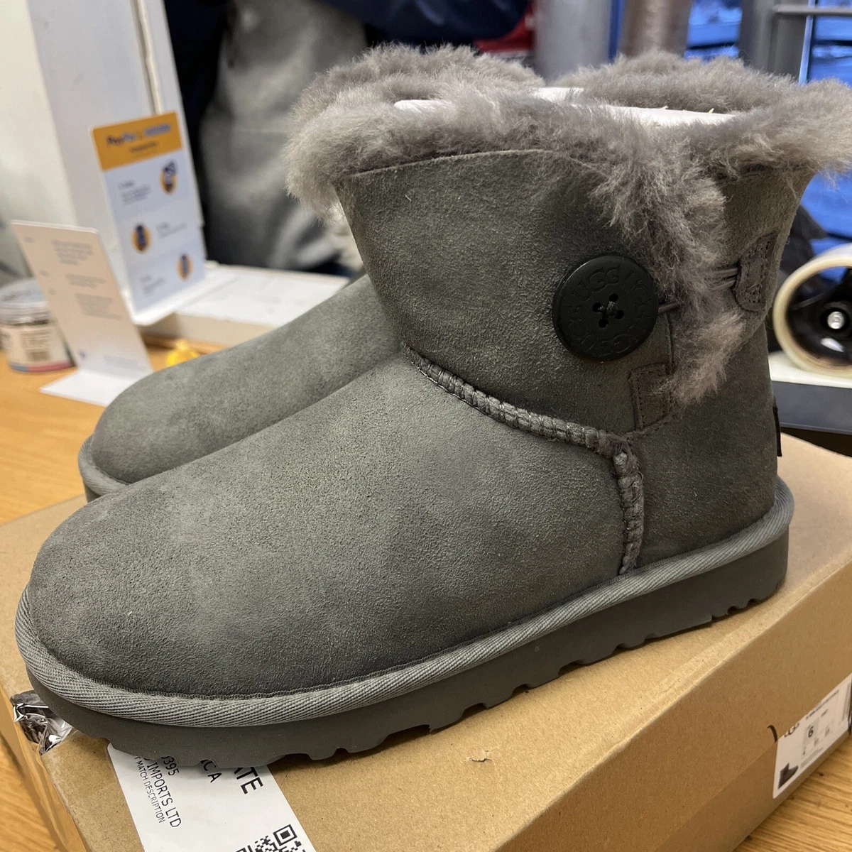 UGG Mini Bailey Button II Grey (Women's)
