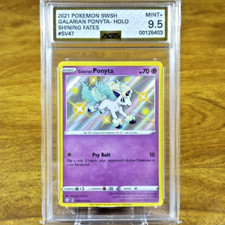 Pokemon SWSH Shining Fates Galarian Ponyta SV047/SV122 AGS Mint+ 9.5 Holo Rare