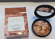 Laura Geller Baked Bronze-N-Brighten Multipurpose Bronzer - Medium - .32 oz NIB