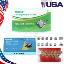 AZDENT Dental Orthodontic Self-Ligating Brackets Braces Roth/MBT.022 Hooks 345
