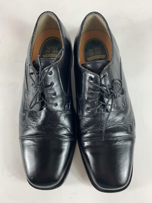 Nunn Bush Comfort Gel Mens Size 10.5 M Black Leather Cap Toe  display picture 1