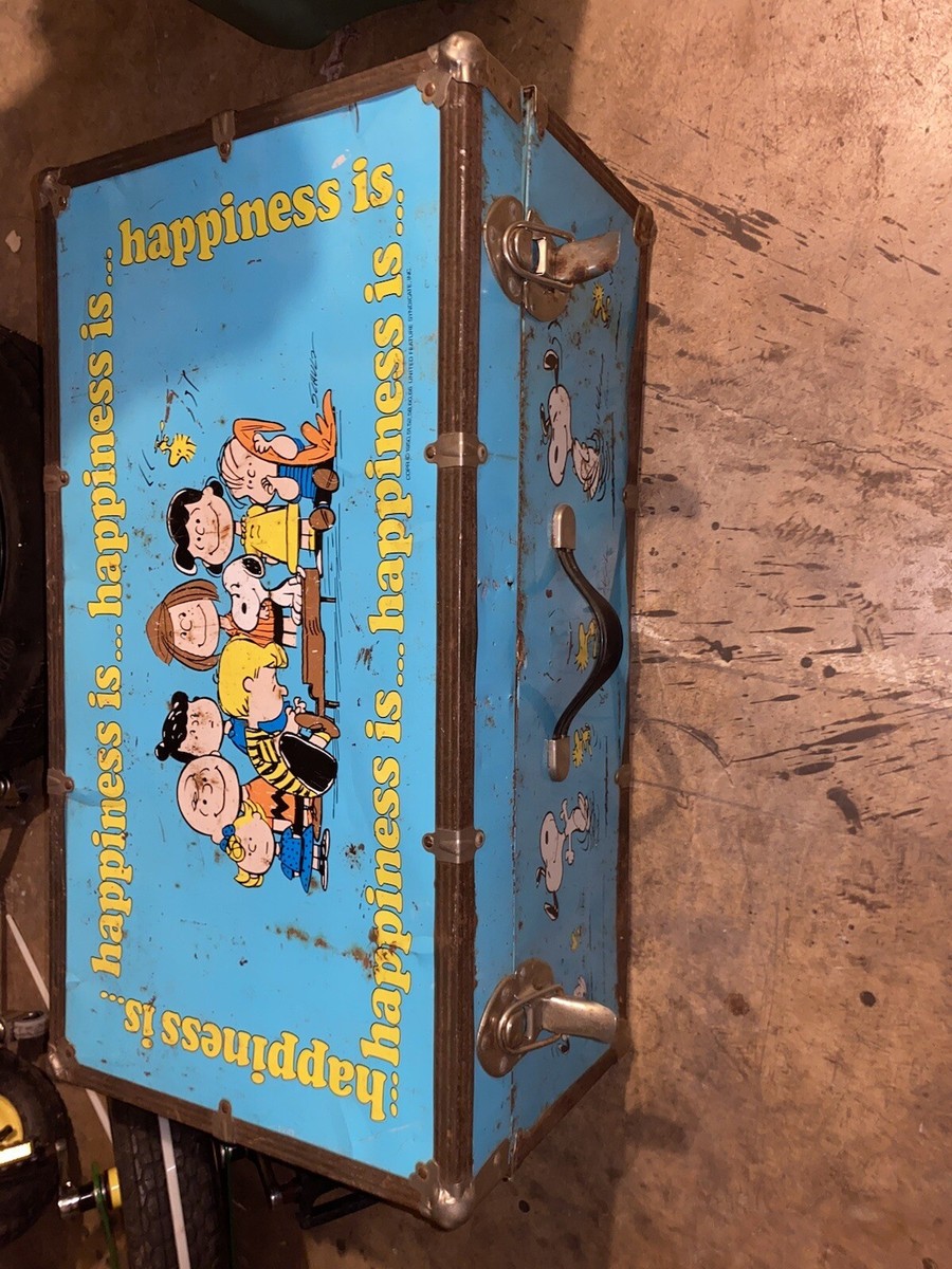 Damaged) Vintage Peanuts Toy Storage Chest Charlie Brown