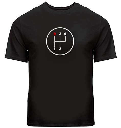 4 Speed Manual T-shirt Shift Pattern Shirts Short Sleeve Tee Gear Shifter Race - Picture 4 of 25