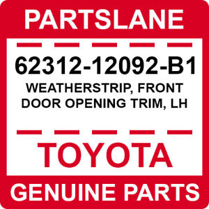 TOYOTA Genuine 62312-42010-B1 Door Opening Trim Weatherstrip 