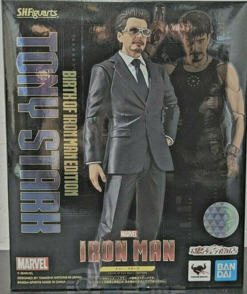 Marvel Tony Stark Iron Man Robert Downey Jr. Action Figure S.H Bandai Tamashii-image