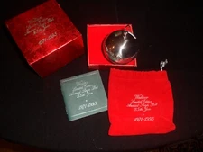 Wallace Limited Edition Annual Sleigh Bell 25th Year 1971-1995 Ornament