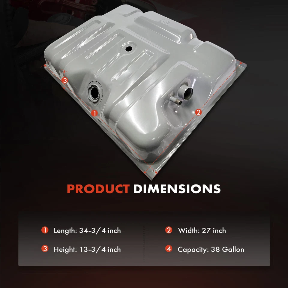 Novo tanque de combustível de 38 galões para Ford F-100 1973-1979 F-150 75-78 F-250 F-350 73-79 - Imagem 4 de 4