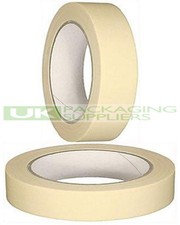 6 ROLLS OF 1" WIDE MASKING TAPE 50 METRES PER ROLL DIY PAINTING BODYWORK - NEW