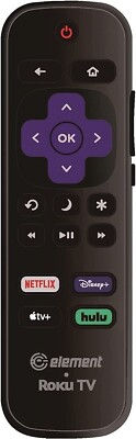 Original Element Roku TV Remote Control Netflix/Disney Plus/Apple TV+/Hulu