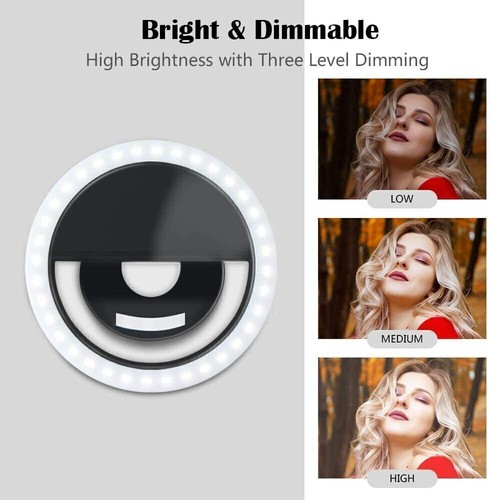 Portable Selfie LED Light Ring Fill Camera Flash For Mobile Phone Universal iPad - 第 10/12 張圖片