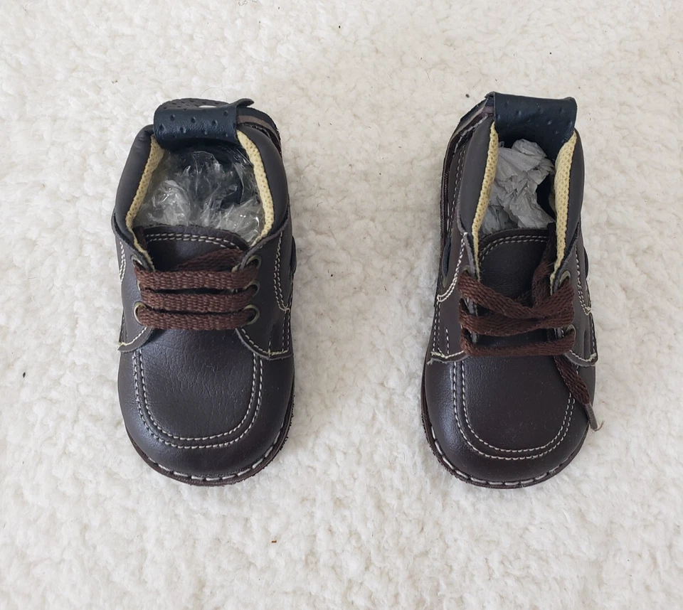 Heidi Baby мальчиков обувь 18 коричневый шнурует вверх отверстие повседневный комфорт классический крой - Изображение 2 из 4