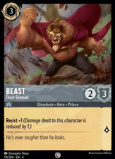 Beast Thick-Skinned 176/204 Common COLD FOIL Disney Lorcana Ursula's Return NM