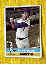 ED KRANEPOOL ~ 1976 Topps #314 ~ New York Mets ~ Creased