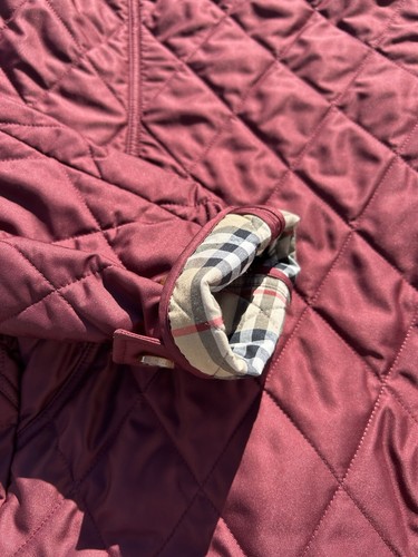 Giacca donna BURBERRY ~ trapuntata davanti con bottoni diamantati ~ bordeaux ~ taglia large - Foto 11 di 13