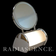 ART DECO STREAMLINE CHROME OPTICAL MAGNIFIER VANITY DOUBLE MIRROR LAMP ACME 30's